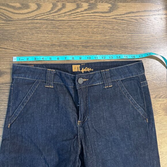 KUT from the Kloth Women's Bermuda denim shorts size 12 Fun stitching - Picture 2 of 6